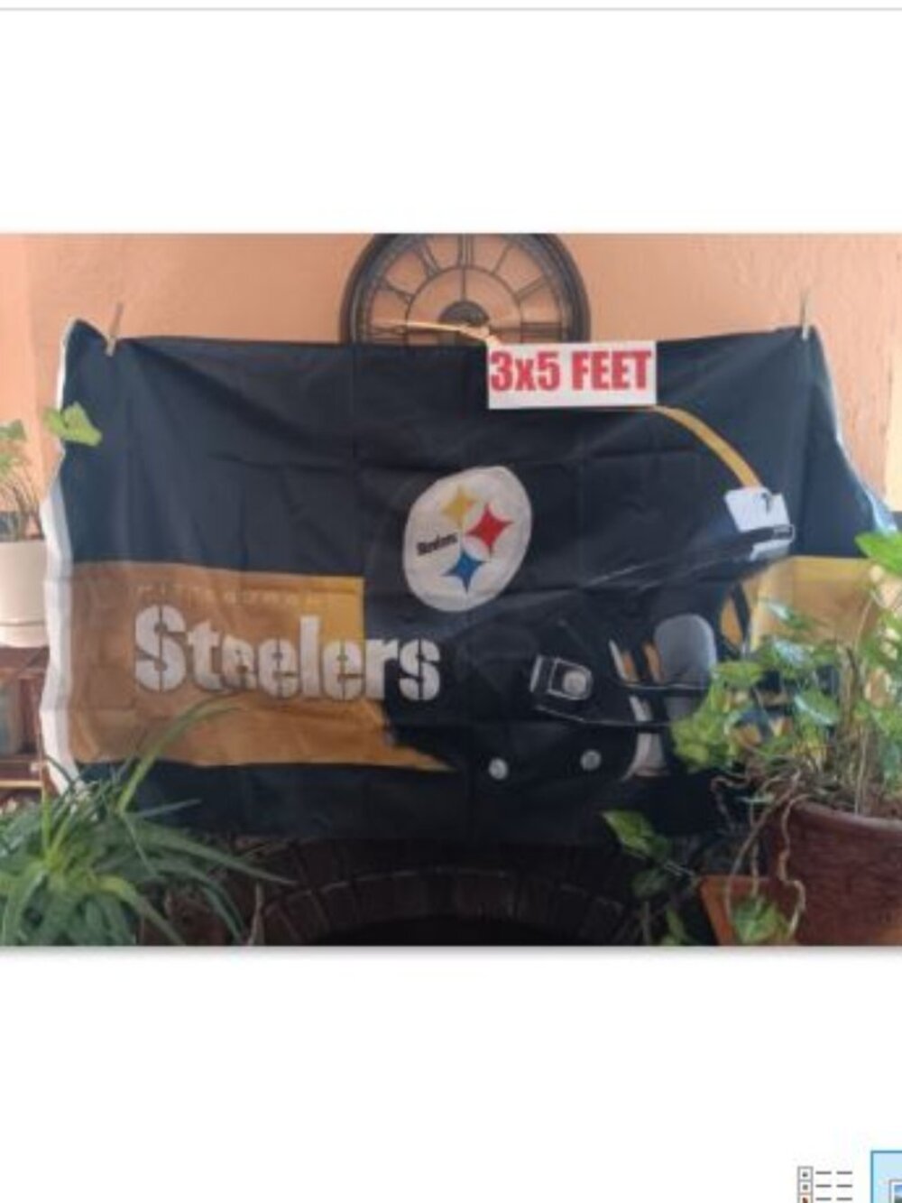 Pittsburgh Steelers Helmet Stripe NFL 3X5 Feet Flag Banner For Wall / Pole